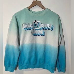 Mickey Mouse Ombré Pullover Crewneck Sweatshirt Walt Disney World Women’s Medium